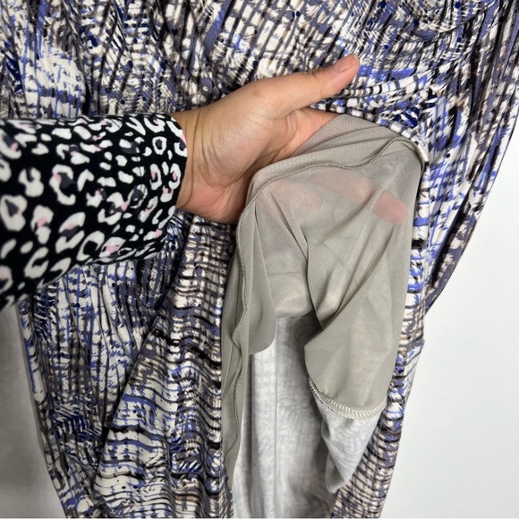 Nic+Zoe Women's Mosaic Print Surplice Dress Size L - Picture 2 of 6